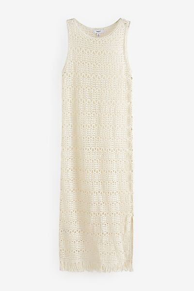 Next Midikleid Ärmelloses Kleid mit Häkelbesatz günstig online kaufen