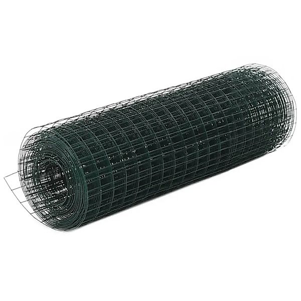 vidaXL Drahtzaun Stahl mit PVC-Beschichtung 10x0,5 m Grün 143624 günstig online kaufen