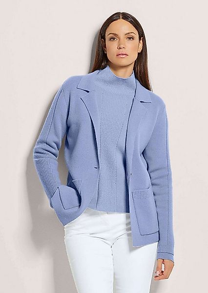 MADELEINE Strickjacke Strickjacke aus Merinowolle und Kaschmir Blazer mit R günstig online kaufen