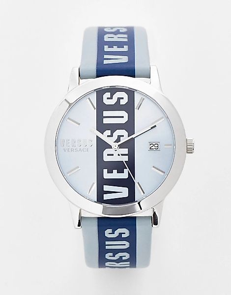 Versus Versace – Armbanduhr mit Logo in Blau günstig online kaufen