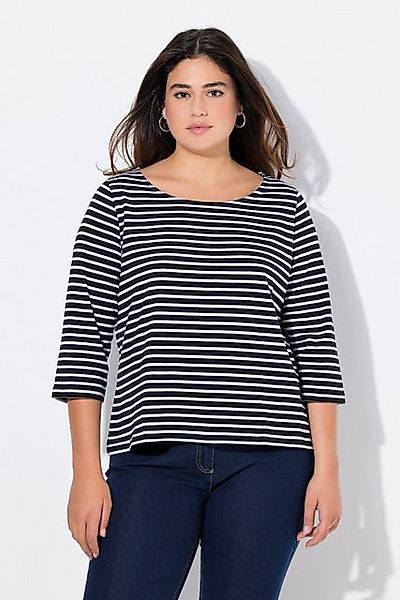 Ulla Popken T-Shirt Ringelshirt Classic Rundhals günstig online kaufen