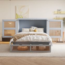 Flieks Schrankbett Holzbett Klappbett 140x200cm mit günstig online kaufen