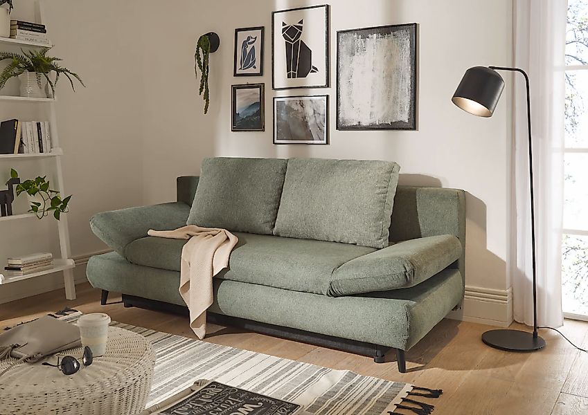 ED EXCITING DESIGN Schlafsofa "Sunny", mit Bettkasten & Armteilverstellung günstig online kaufen