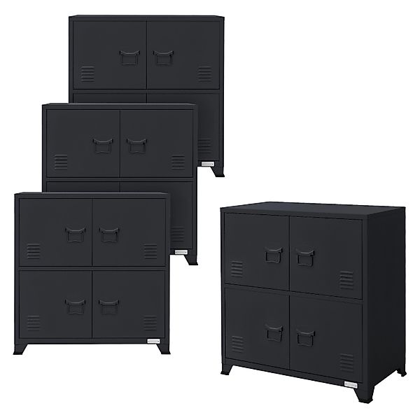 ML-Design 4Er Aktenschrank 75x40x80,5cm Anthrazit Stahl Freistehender günstig online kaufen