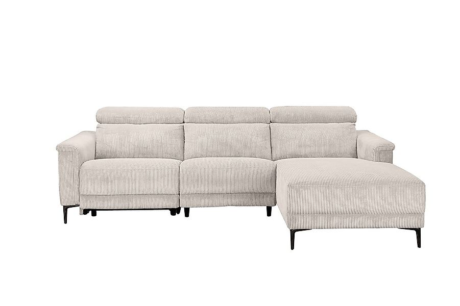 Home affaire Ecksofa "Lund in Cord, L-Form, 261 cm, manuelle und elektr. Re günstig online kaufen