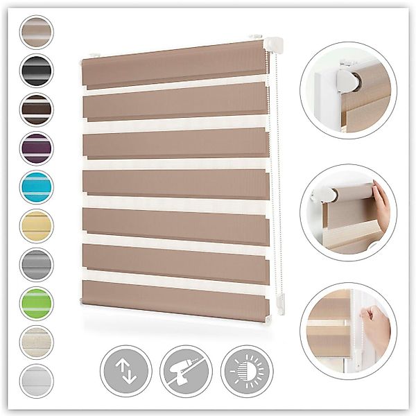 Doppelrollo Duo Rollo Klemmfix, LICHTBLICK ORIGINAL, günstig online kaufen