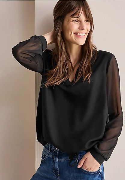 Materialmix Bluse günstig online kaufen