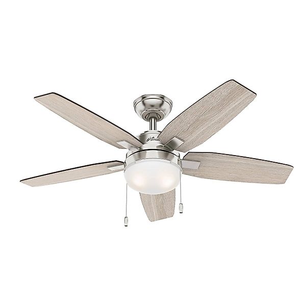 HUNTER FANS Deckenventilator Arcot Nickel Gebürstet 117 cm mit Beleuchtung günstig online kaufen