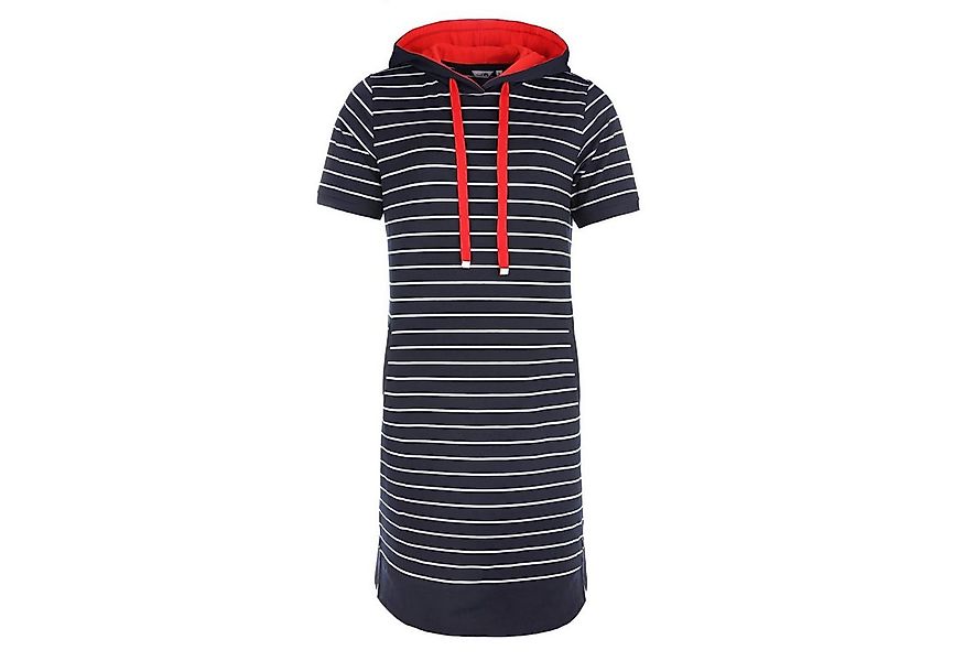 modAS Sweatkleid Damen Kleid mit Kapuze und Streifen – Kapuzen-Kleid mit Ta günstig online kaufen