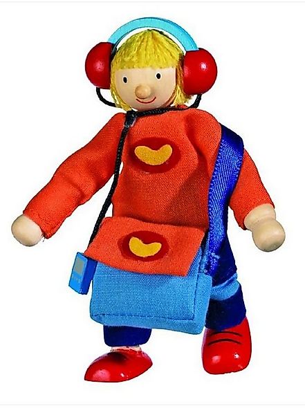 goki Biegepuppe ca- 10 cm aus Holz - Puppenhaus Zubehör - Puppe Kollektion günstig online kaufen