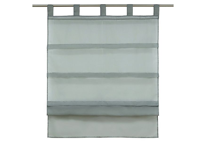 Joyswahl Raffrollo Sophia, mit Schlaufen, Voile Schlaufenrollo, Unifarbe günstig online kaufen