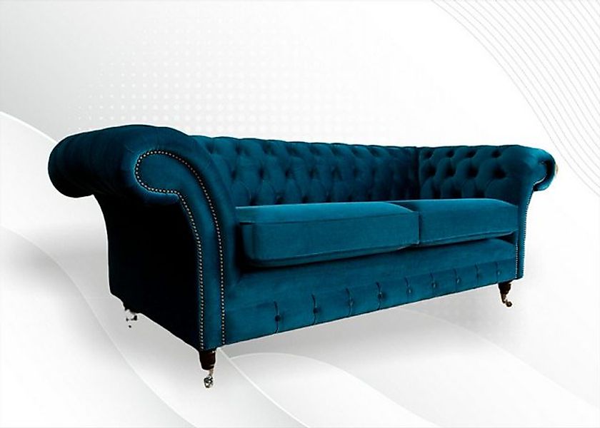 Xlmoebel Sofa Chesterfield Dreisitzer Graue XXL Bix Couch Möbel Neu Wohnzim günstig online kaufen