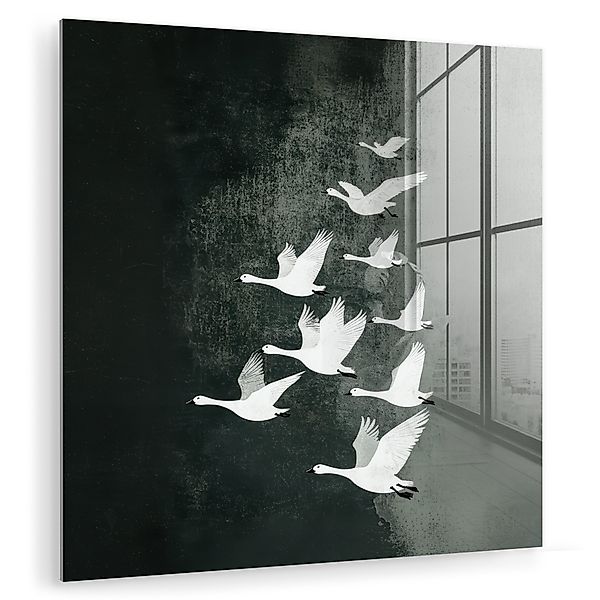 MuchoWow Acrylglasbild Vogel - Japandi - günstig online kaufen