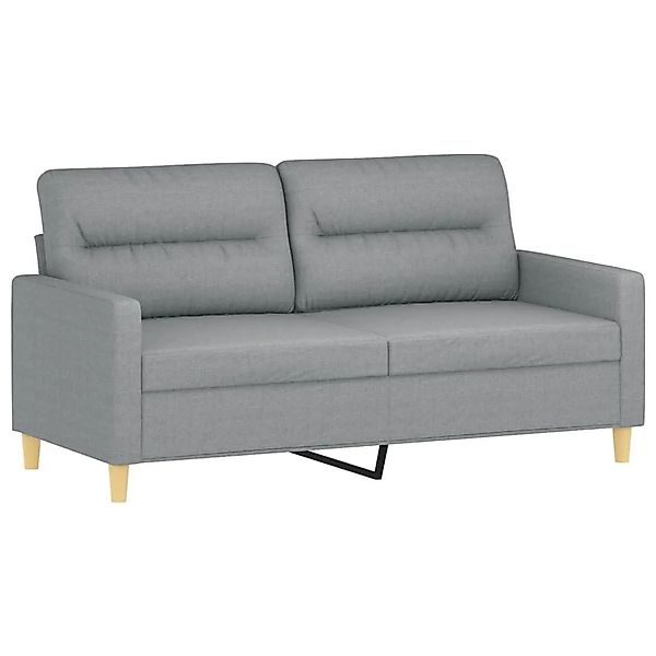 vidaXL 2-Sitzer-Sofa Hellgrau 140 cm Stoff 359235 günstig online kaufen