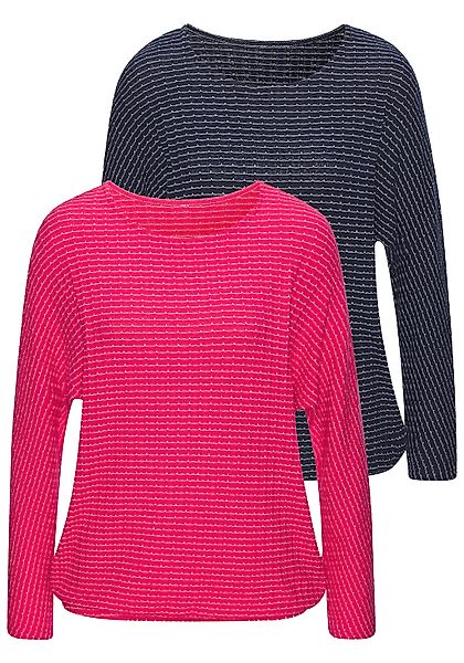 Vivance Langarmshirt "aus strukturierter Strickqualität" Set, mit Gummizug günstig online kaufen