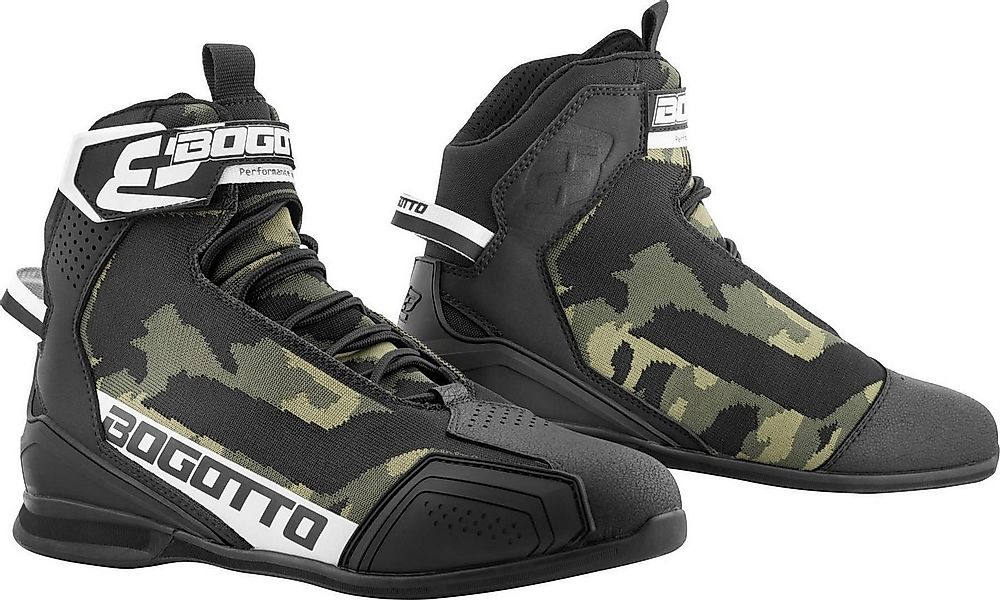 Bogotto Tokyo Camo perforierte Motorrad Schuhe Motorradstiefel Perforiert günstig online kaufen