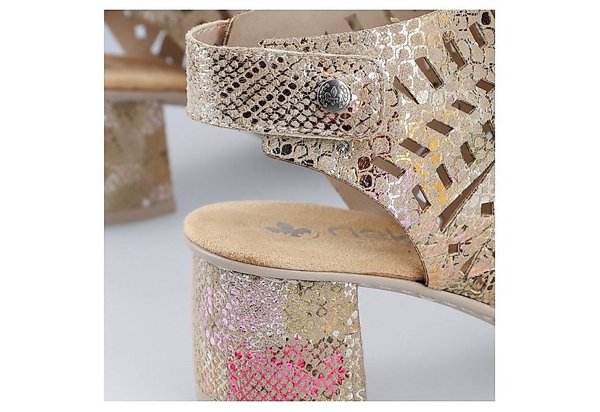 Rieker Sandalette Sommerschuh, Sandale, Blockabsatz, mit modischer Schaftge günstig online kaufen