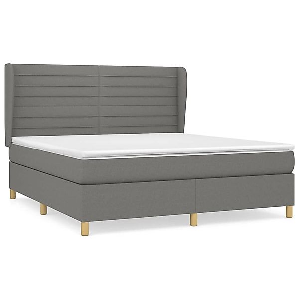 vidaXL Boxspringbett mit Matratze Dunkelgrau 180x200 cm Stoff1372640 günstig online kaufen