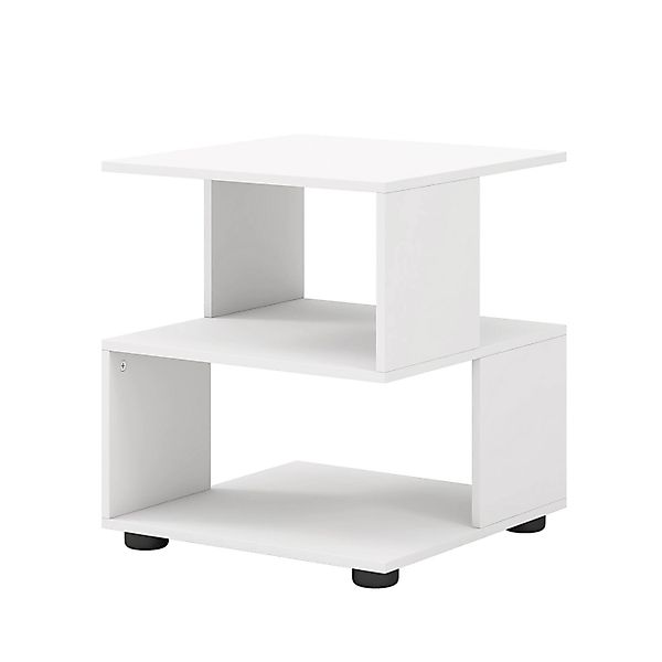 Costway 3-Stufiger Beistelltisch Moderner Nachttisch Couchtisch Weiß günstig online kaufen