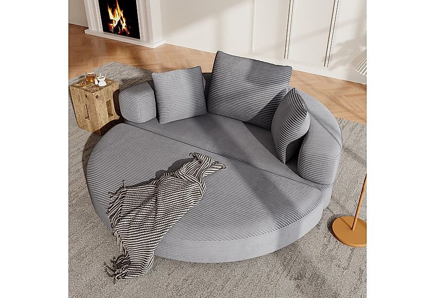 Merax Schlafsofa mit Schlaffunktion, Multifunktionales Sofa mit Hocker, Bon günstig online kaufen