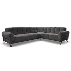 Beautysofa Ecksofa mit Metallbeine in schwarzer günstig online kaufen