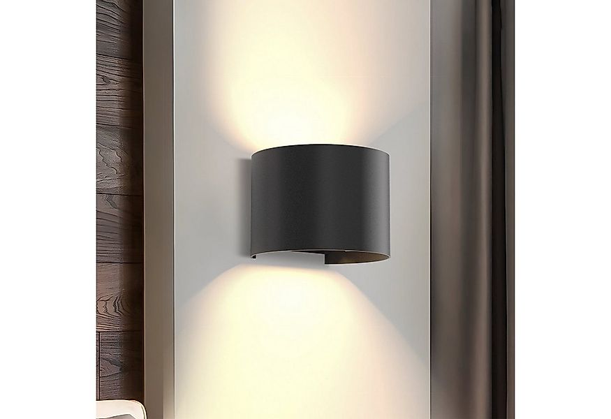 Nettlife Wandleuchte Schwarz Modern Wandlampe Up Down Strahl Warmweiß, Warm günstig online kaufen