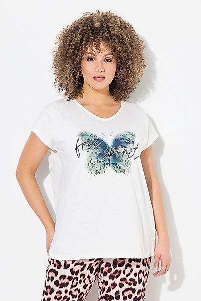 Ulla Popken T-Shirt T-Shirt Schmetterling Oversized günstig online kaufen