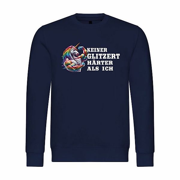 deinshirt Rundhalspullover Herren Sweatshirt Keiner glitzert härter als ich günstig online kaufen