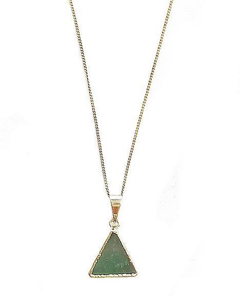 Aventurin Dreieck Halskette, Vergoldet Von Crystal And Sage günstig online kaufen