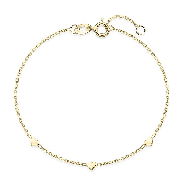 Materia Armkette Damen Gold Herzen filigran günstig online kaufen