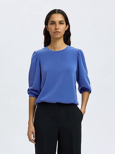 Selected Sweatshirt SLFTENNY (1-tlg) Drapiert/gerafft günstig online kaufen