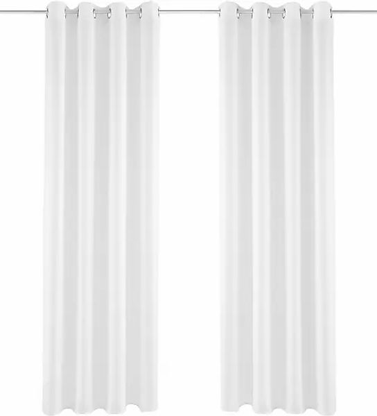 my home Gardine »Nora« Ösen 1 Stk. tlg. Leinenlook, Polyester günstig online kaufen
