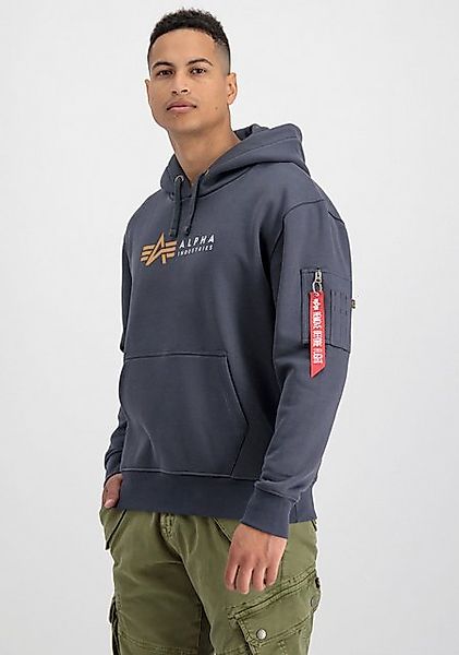 Alpha Industries  Sweatshirt Alpha Label Hoodie - greyblack günstig online kaufen