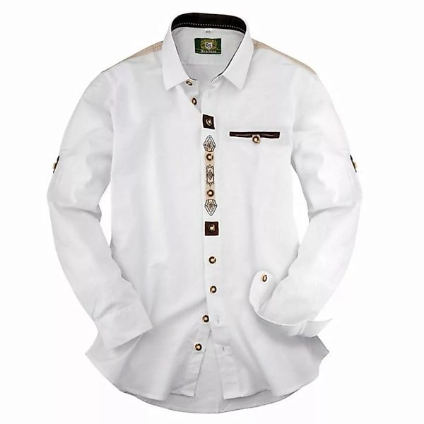 orbis Trachtenhemd Übergrößen weißes Trachtenhemd mit Krempelärmeln Orbis günstig online kaufen