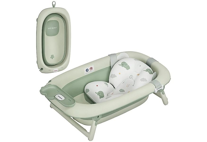 autolock Babybadewanne Babybadewanne faltbar, rutschfester Boden, Elefanten günstig online kaufen