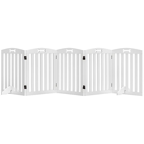 PawHut Absperrgitter Hund Freistehendes Schutzgitter mit Füßen 258 x 61 cm günstig online kaufen