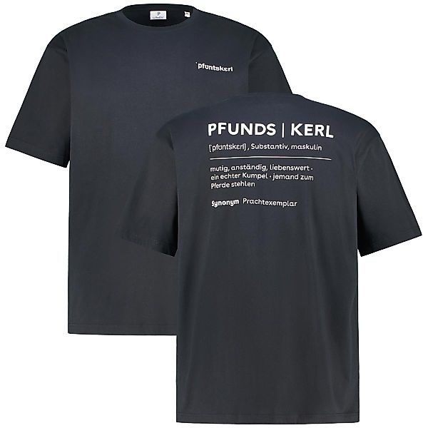 Pfundskerl T-Shirt mit Print auf Vorder- und Rückseite Farbe schwarz Größe: günstig online kaufen
