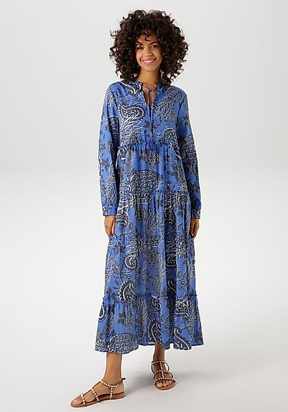 Aniston CASUAL Maxikleid mit extravagantem, großflächigen günstig online kaufen