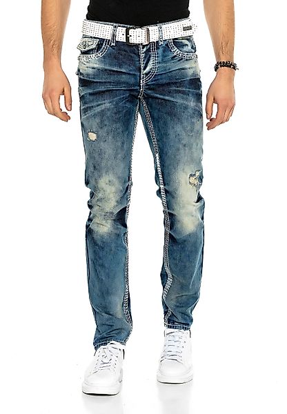 Cipo & Baxx Bequeme Jeans, im coolen Used-Look Straight Fit günstig online kaufen