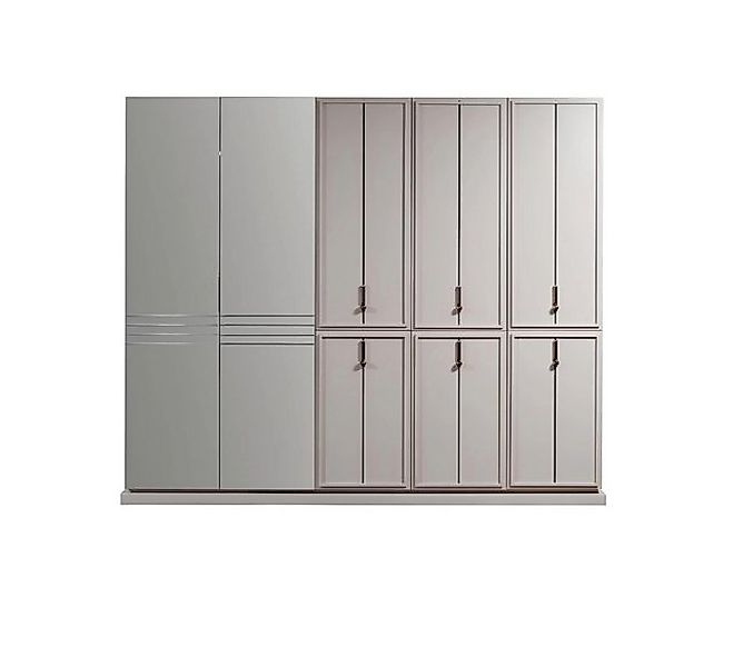 Xlmoebel Kleiderschrank Luxuriöser Holzschrank für das Schlafzimmer in Grau günstig online kaufen