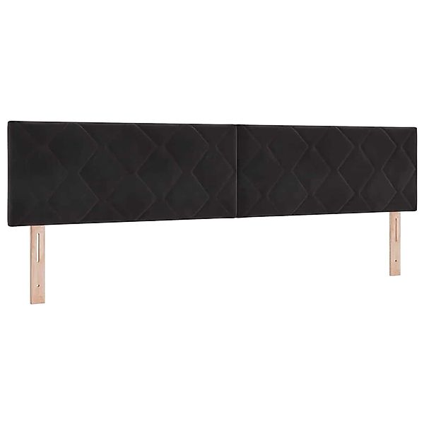vidaXL LED Kopfteil mit LED-Streifenleuchten Schwarz 200 cm Samt 3338261 günstig online kaufen