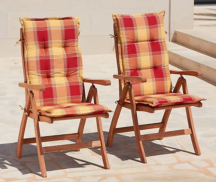 MERXX Gartenstuhl »Maracaibo« (Set) 2 Stk.2er Set, Eukalyptus, verstellbar, günstig online kaufen