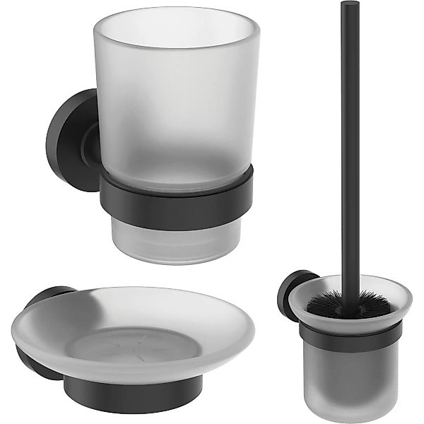 Ideal Standard WC-Bürste Set IOM mit Seifenschale und Becher Silk Black günstig online kaufen
