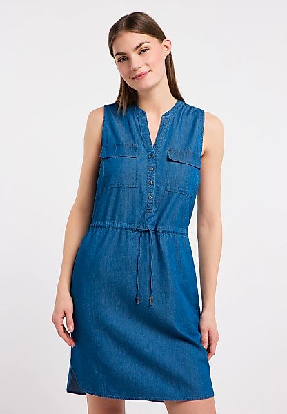 Ragwear Jeanskleid "ROISSIN DENIM" Brusttaschen Baumwoll-Viskose-Mix mit De günstig online kaufen