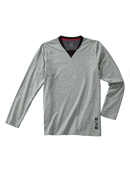 CiTO T-Shirt Herren Pyjama Oberteil lang pure cotton (Stück, 1-tlg) - günstig online kaufen