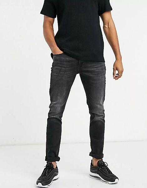 River Island – Schwarze Skinny-Jeans mit Zierrissen günstig online kaufen