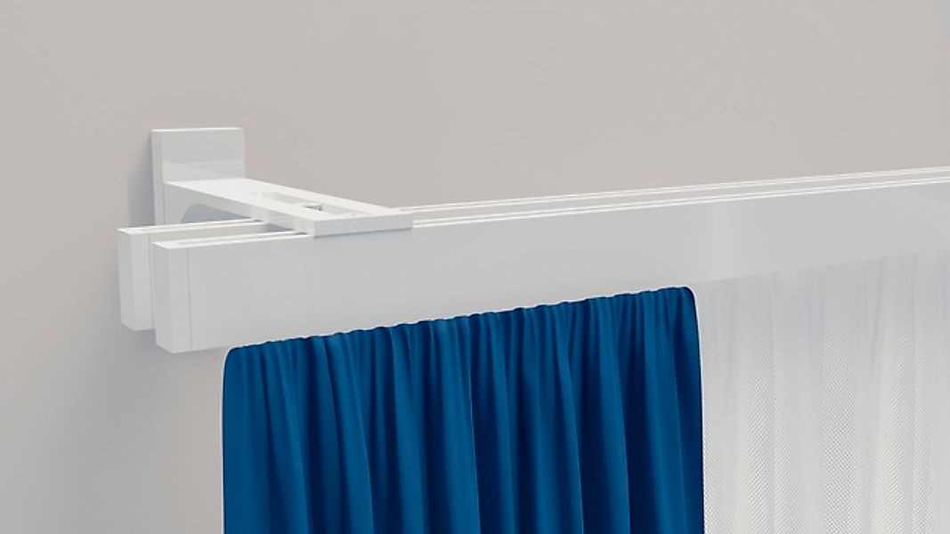 indeko Gardinenstange »Bern«, 2 läufig-läufig, Wunschmaßlänge, Innenlauf Ko günstig online kaufen