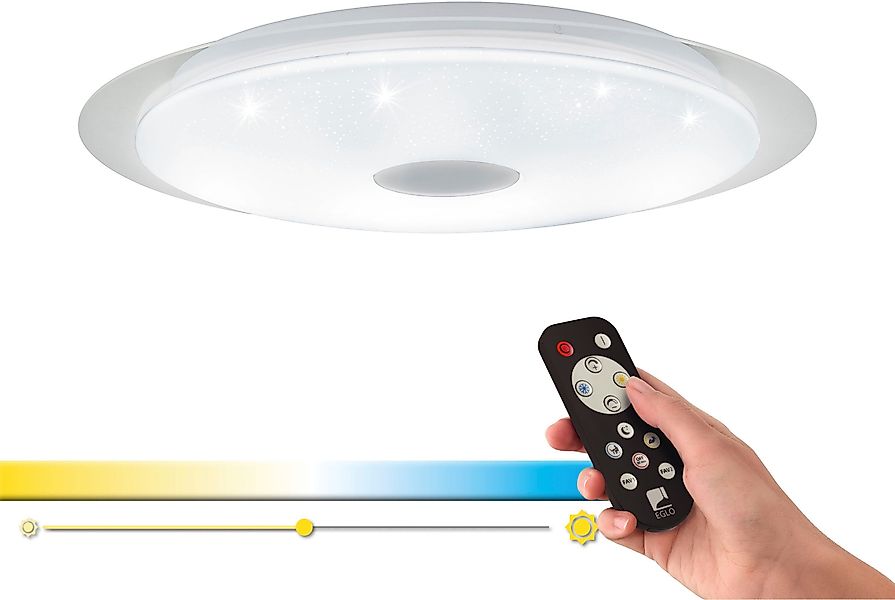 EGLO Deckenleuchte MORATICA-A, Bluetooth, Dimmfunktion, Farbwechsel, günstig online kaufen