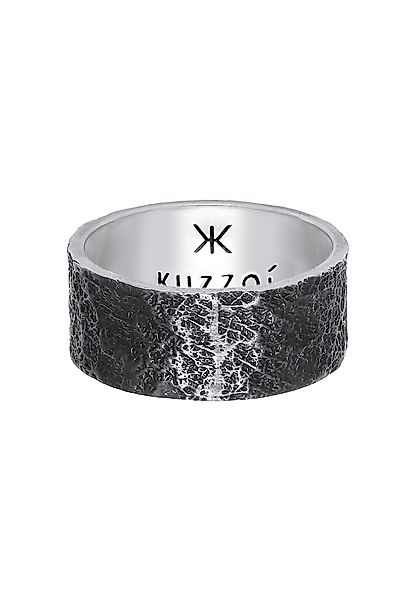 Kuzzoi Silberring Herren Bandring Organic Struktur günstig online kaufen