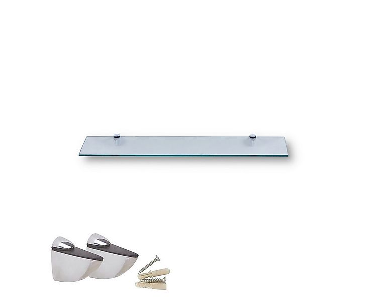 HOOZ Wandregal aus Sicherheitsglas mit Halterung - Klarglas versch. Größen günstig online kaufen